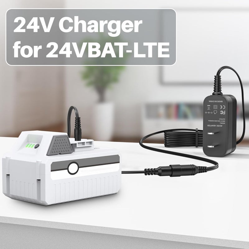 XHUCHINMAL شاحن بطارية ليثيوم أيون 24 فولت لبطاريات Snow Joe iBAT24 24VBAT Series 24VBAT-LTE 24VBAT-LT 24VBAT-XR iBAT24-LTE iBAT24-LT iBAT24-XR جميع نماذج بطاريات iON - Image 3